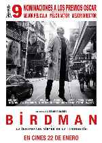 carátula carteles de Birdman O La Inesperada Virtud De La Ignorancia - V2